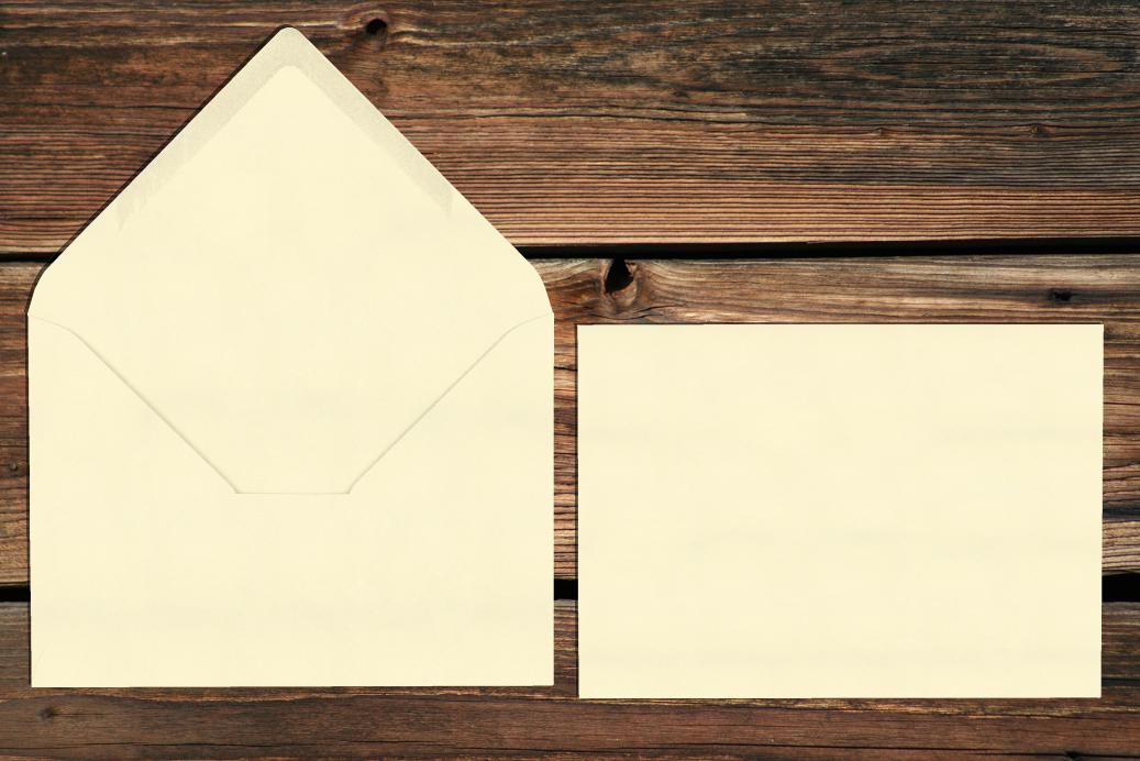 Briefhüllen 120x180 mm Nassklebend Elfenbein 120 g/qm